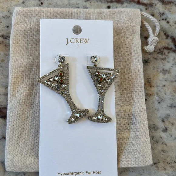 J. Crew Martini Statement Earrings - Picture 4 of 8